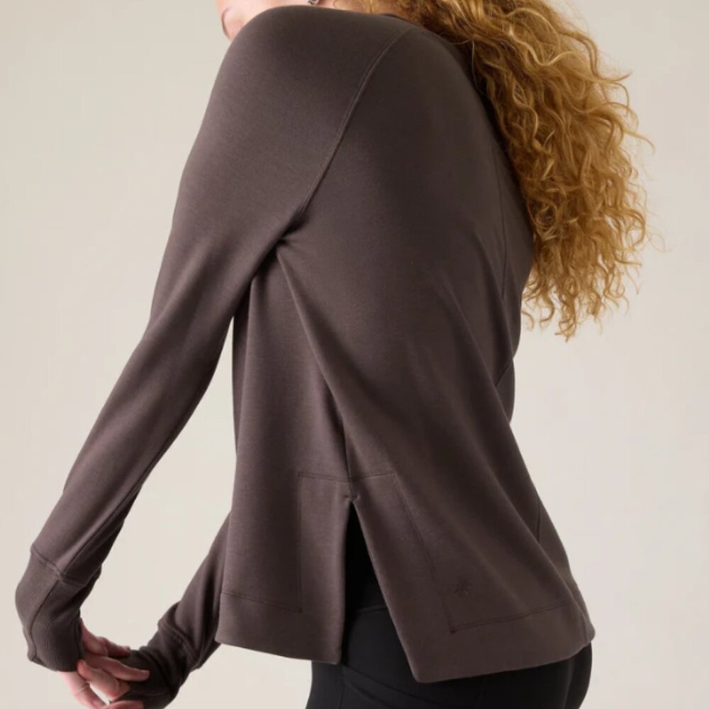 Athleta Brown Coaster Luxe Recover Crewneck, US S